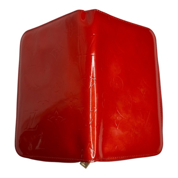 Louis Vuitton Monogram Vernis Red Zippy Organizer Wallet Zip Around GM ~EUC - Picture 10 of 15